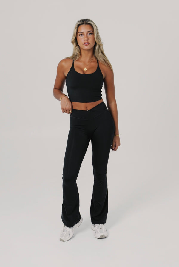 Petite Elara Flares - Black