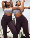 two young female australian athletes wearing non slip custom designed activewear leggings that are the best leggings for working out in australia. they are anti-slip leggings for fitness, and are custom made for running so they will not fall down.
