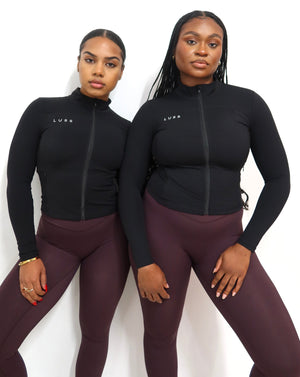 2.0 Aura Zip Up Jacket - Black