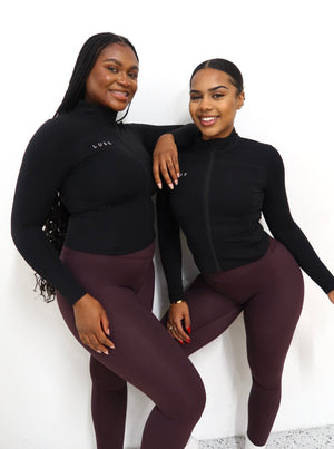 2.0 Aura Zip Up Jacket - Black