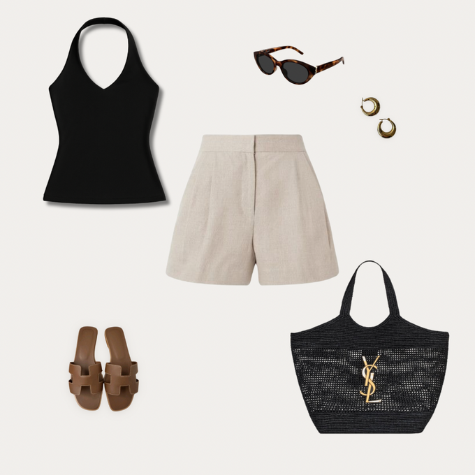  How to style the LUSS Muse Halter – Summer resort flat lay