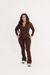 Petite Elara Flares - Cocoa