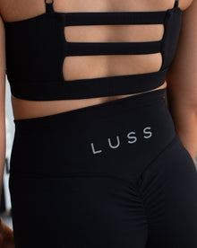  Back of the LUSS Black Lavish Bike Shorts.