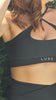 A video of a close up of the Majestic bra in black. This one is styled criss cross at the chest.